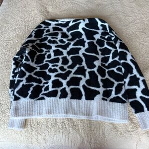 LOFT Black and White Patterned Sweater